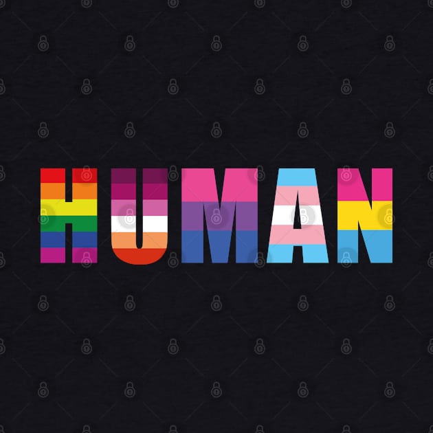 HUMAN LGBTQ Gay Lesbian Transgender Bisexual Pansexual Equally by BrightGift